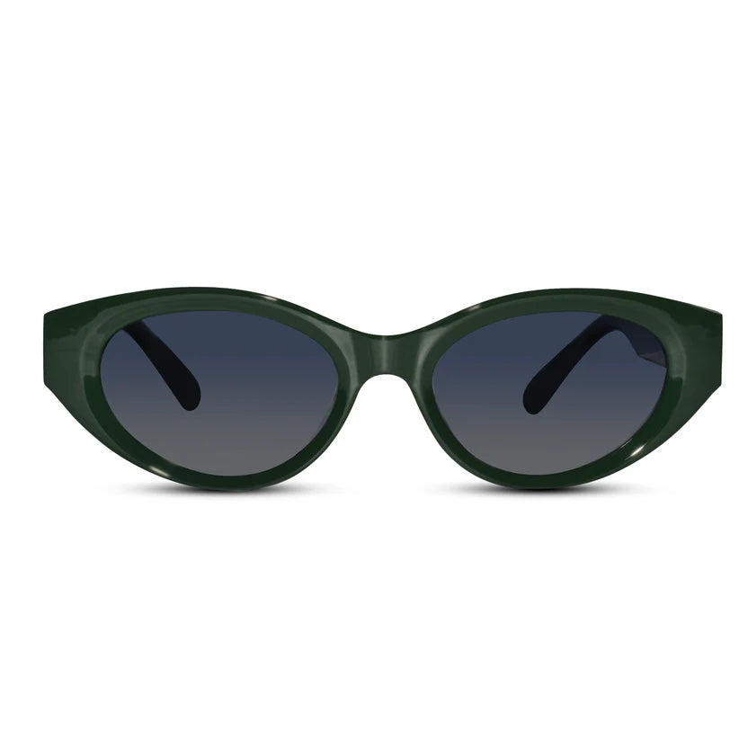 Zenith | Polarised Designer Green Cateye Sunglasses for Women LKS5161-GRN