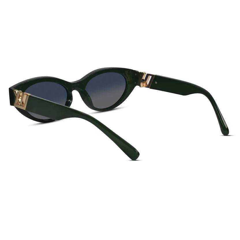 Zenith | Polarised Designer Green Cateye Sunglasses for Women LKS5161-GRN