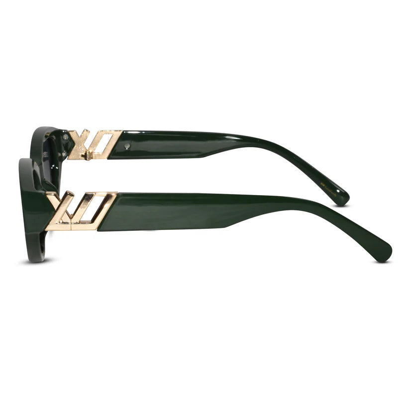 Zenith | Polarised Designer Green Cateye Sunglasses for Women LKS5161-GRN
