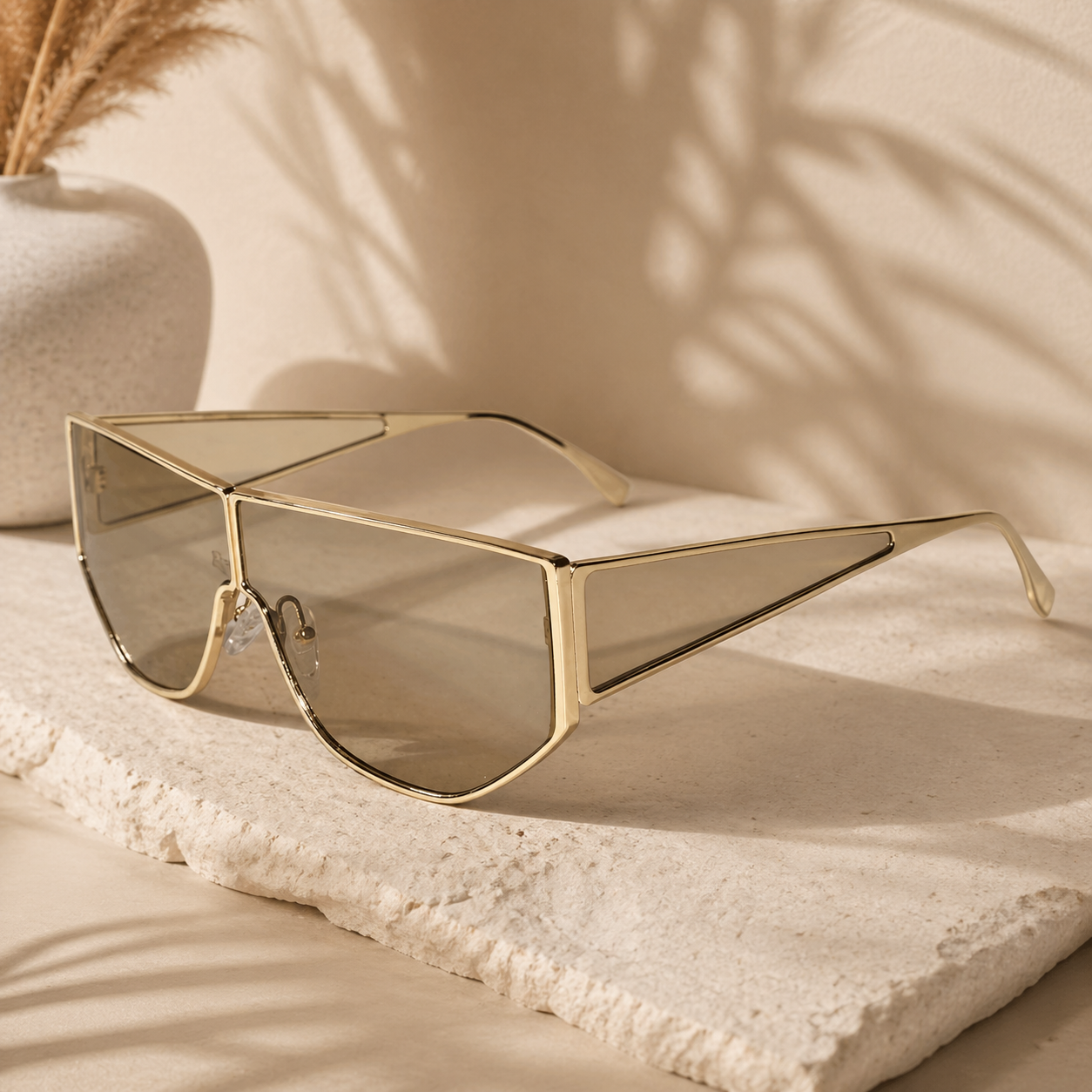 Stylish Geometric Sunglasses for Men-ELS2026S05-BLK GLD