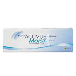 Box of 1-Day Acuvue Moist contact lenses 