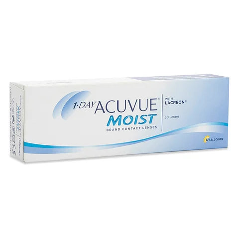 Acuvue 1 Day MOIST Daily Disposable Contact Lenses 30 lens box