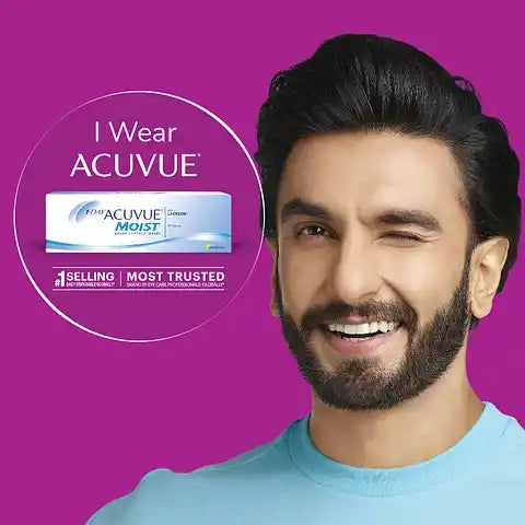 Johnson Johnson Acuvue Moist Dailies Contact Lenses - 30 Lens Pack with BC 9 00