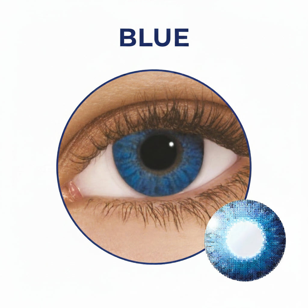 Air Optix Colors Power Contact Lens Blue 2 Lens Box