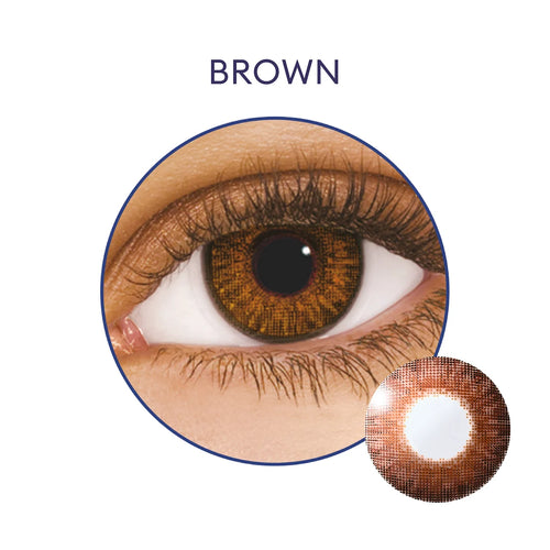 Air Optix Freshlook Colors Power Contact Lens Brown Lens 2 Box