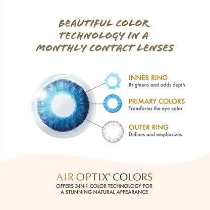 Air Optix Colors Power Contact Lens Brown 2 Lens Box