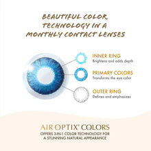 Air Optix Colors Power Contact Lens Blue 2 Lens Box