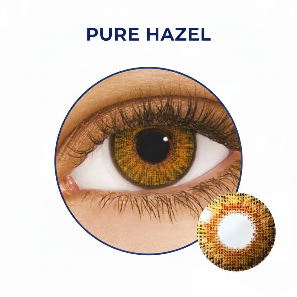 Air Optix Colors Power Contact Lens Pure Hazel 2 Lens Box