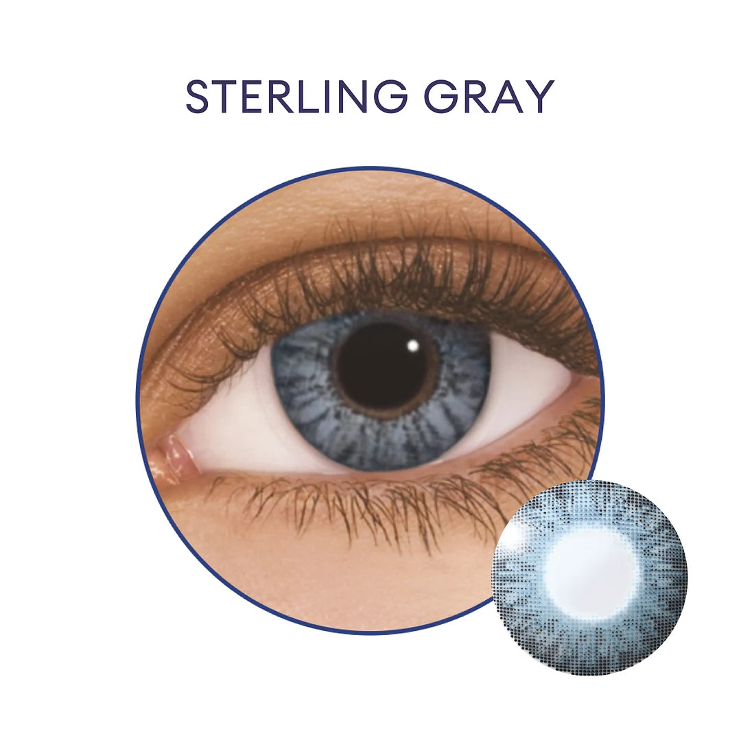 Air Optix Freshlook Colors Sterling Gray Power Monthly Lens 2 Box