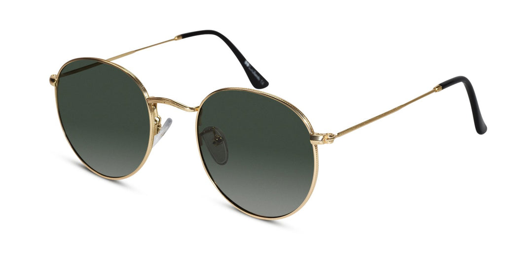 vintage golden round sunglasses