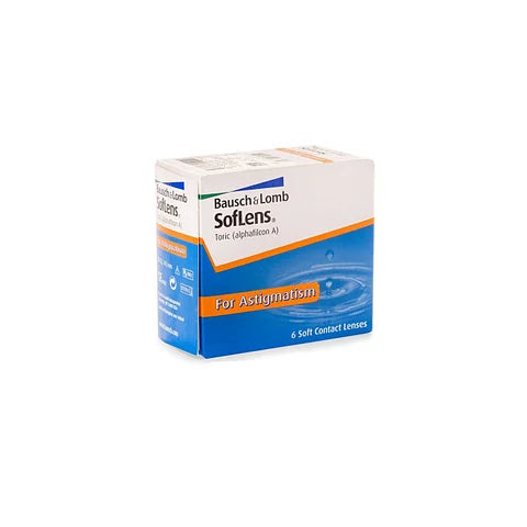 Bausch & Lomb SofLens Toric contact lenses 6-lens box – monthly toric lens for astigmatism correction