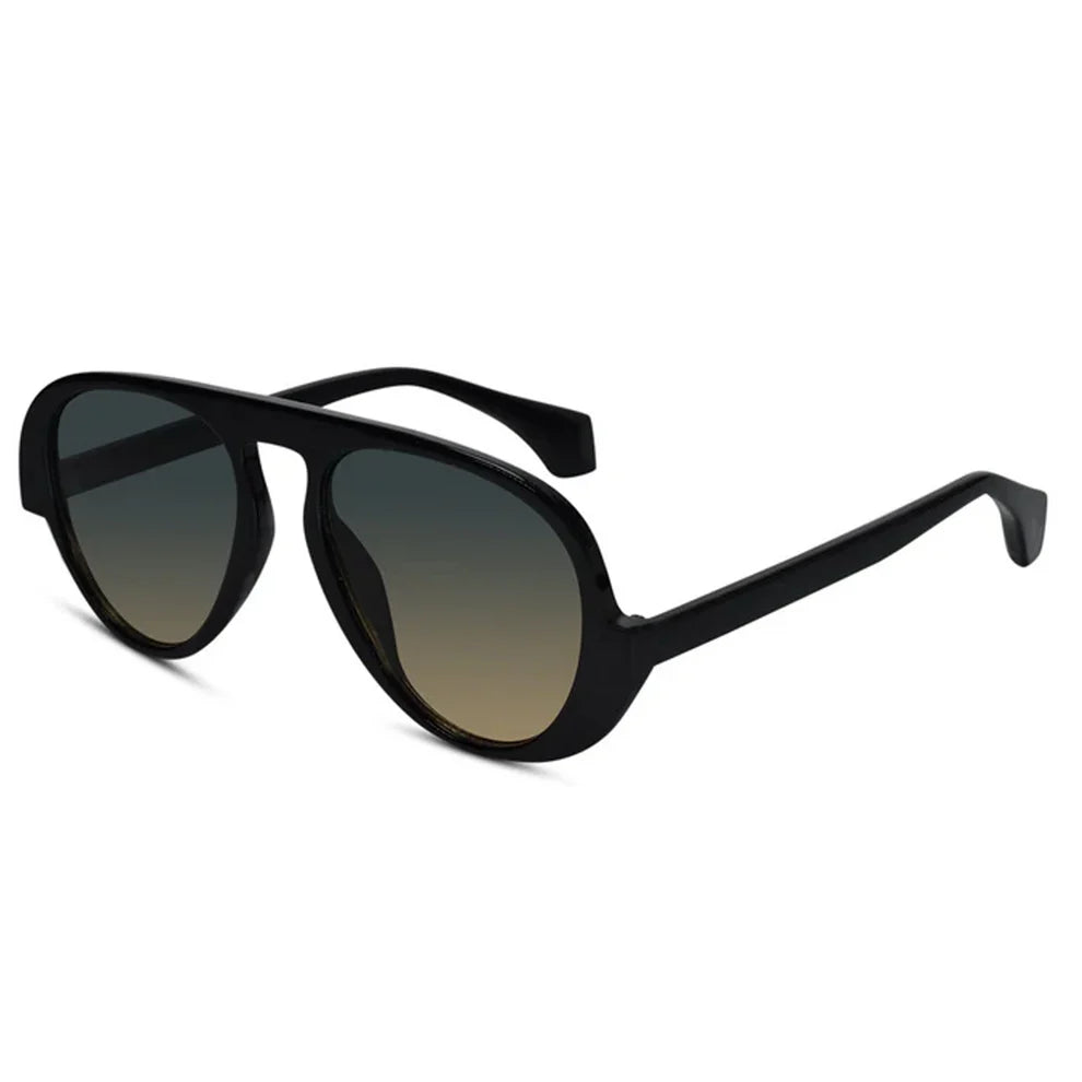 Dual Tone Stylish Avaitors  Brown Sunglasses