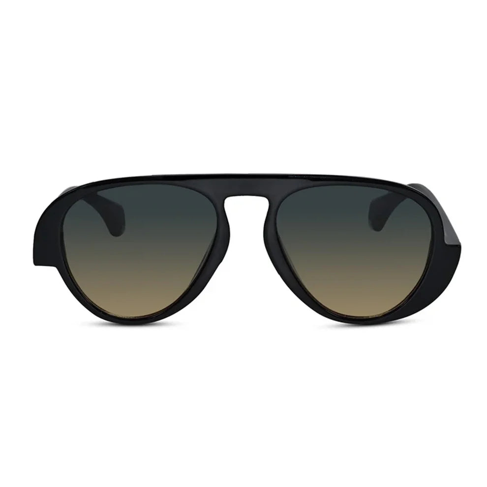 Dual Tone Stylish Avaitors  Brown Sunglasses