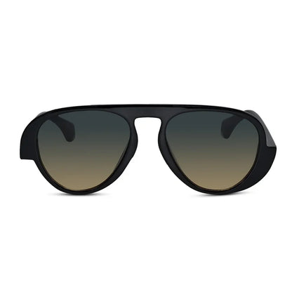 Dual Tone Stylish Avaitors  Brown Sunglasses