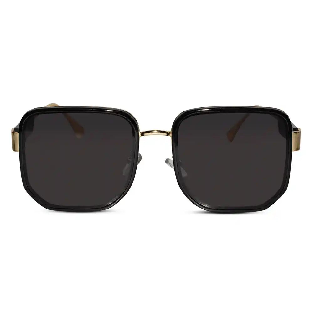 Oversize Brown with Golden  Square Sunglasses For Women