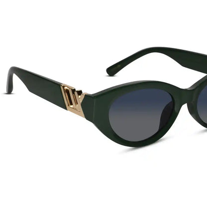Designer Matt Brown Cat Eye Sunglasses For Women
