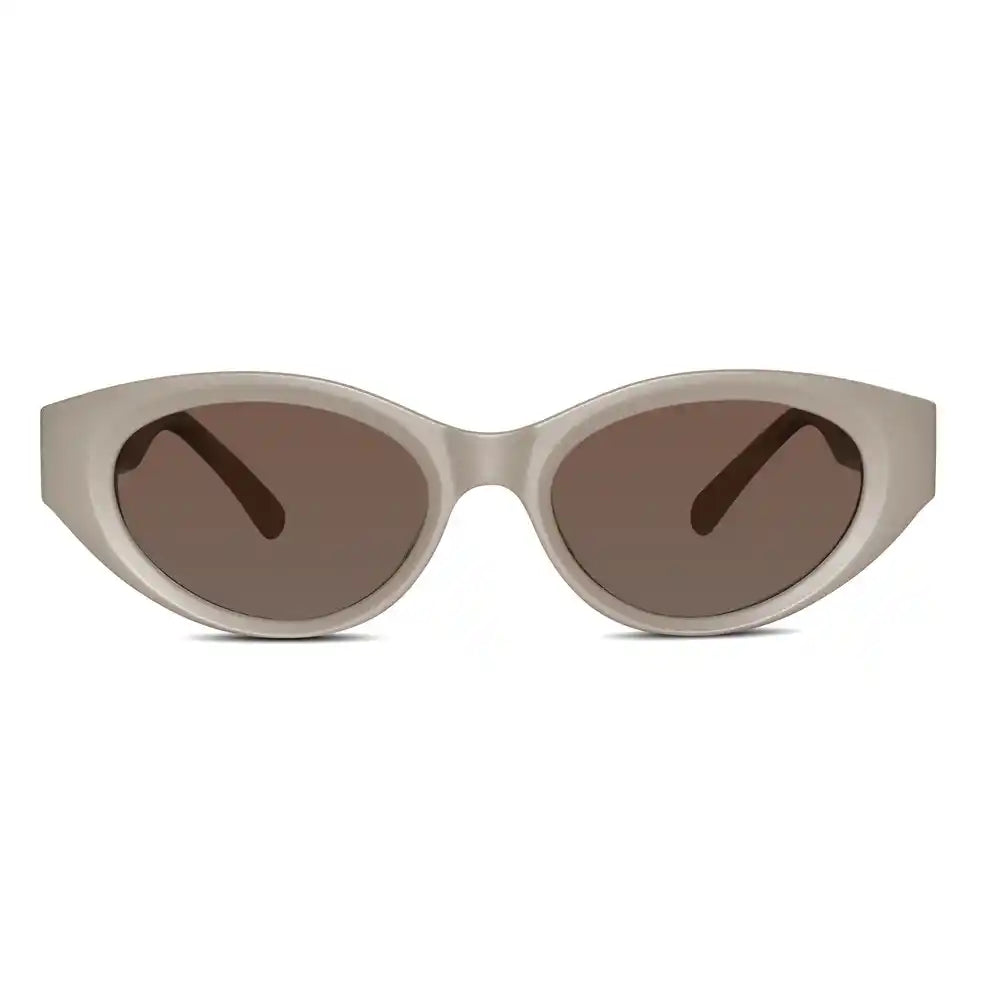 Designer Matt Brown Cat Eye Sunglasses For Women