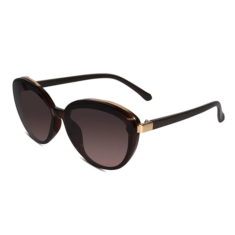 Designer Cat Eye Black-Green Sunglasses For Women