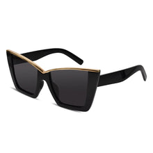 RoyalGaze | Black Oversize Cateye Sunglasses For Women