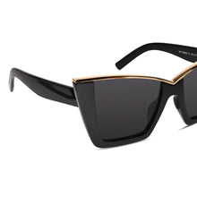 RoyalGaze | Black Oversize Cateye Sunglasses For Women