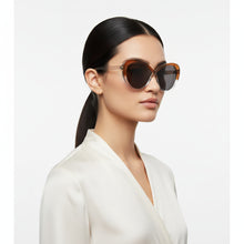 Oversize Dual Tone Cateye Sunglasses For Women