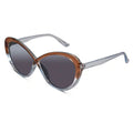 Oversize Dual Tone Cateye Sunglasses For Women LKS5516-BRN