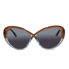 Oversize Dual Tone Cateye Sunglasses For Women