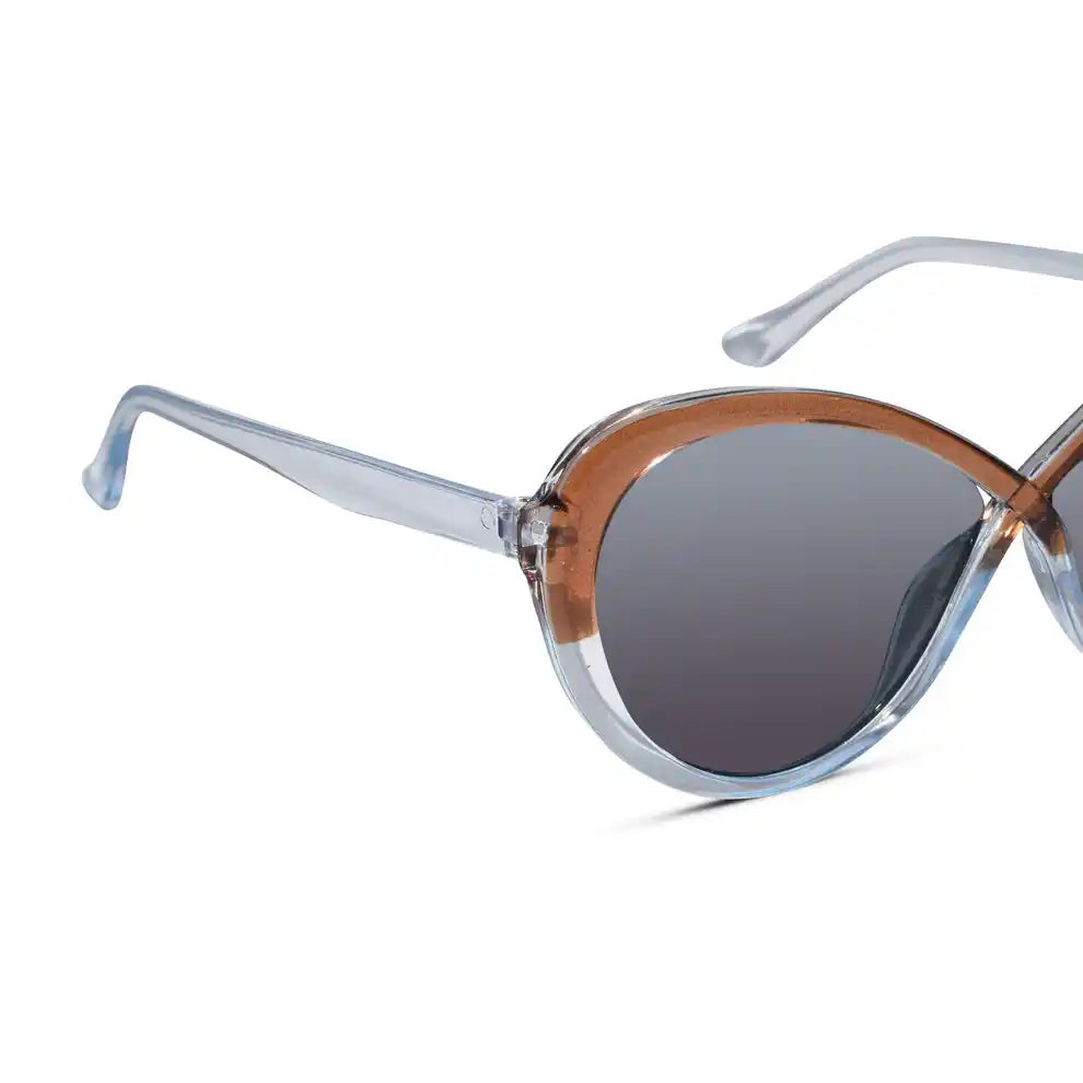 Oversize Dual Tone Cateye Sunglasses For Women LKS5516-BRN