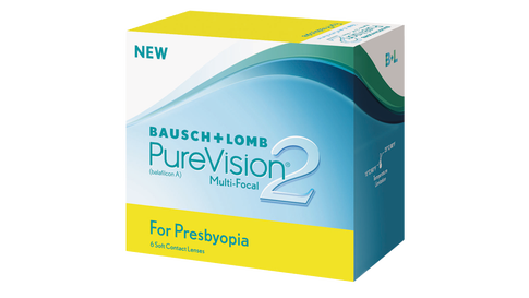 Monthly Disposable Pure Vision 2 Multifocal Lenses By Bausch and Lomb - 6 lens per Box