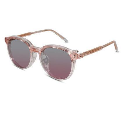 Clip on round eyeglasses for men & women