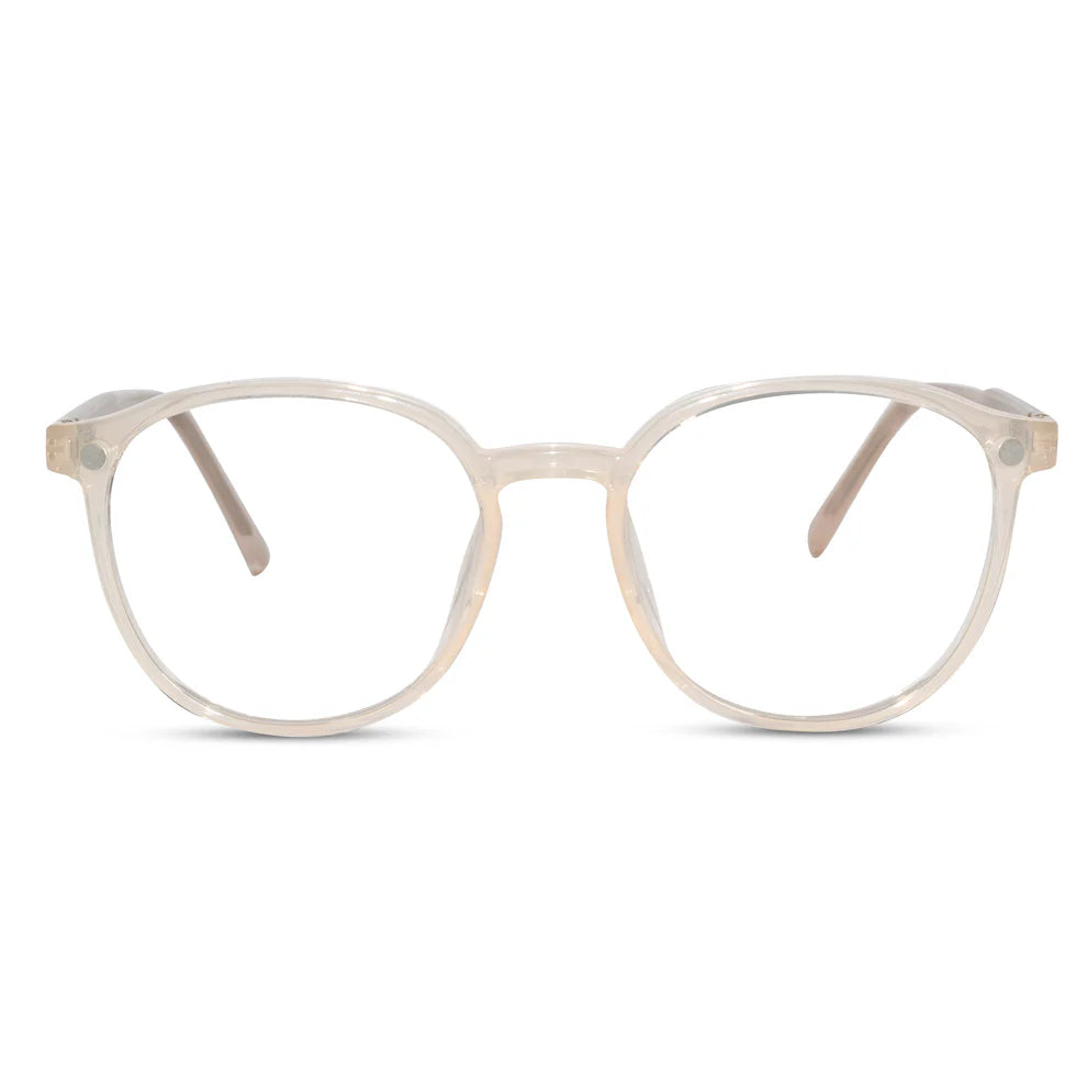 Clip on transparent round eyeglasses for men & Women