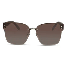 Oversize Brown Rimless Sunglasses For Women