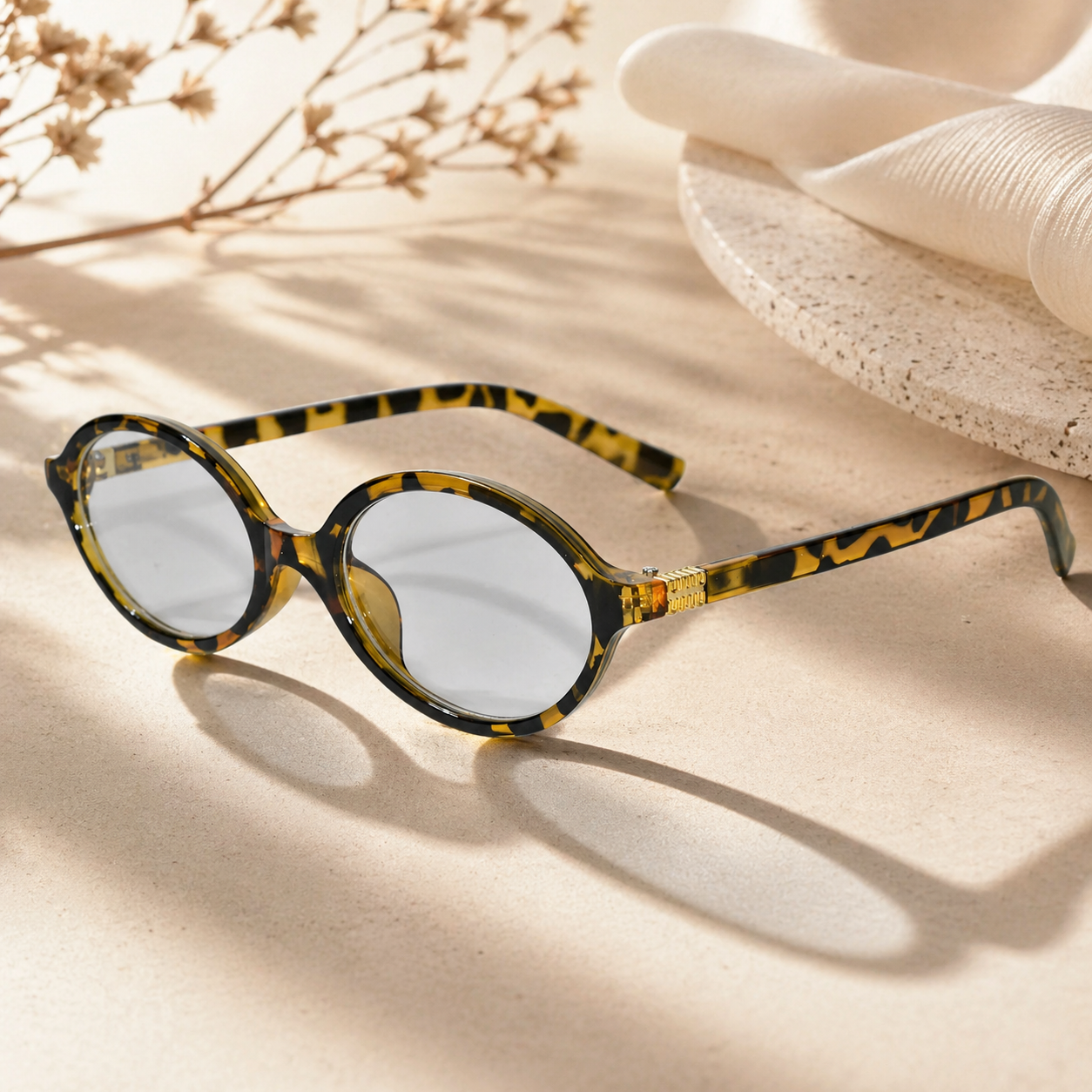 Premium Round Sunglasses for Women ELS2026S018-DA BRN