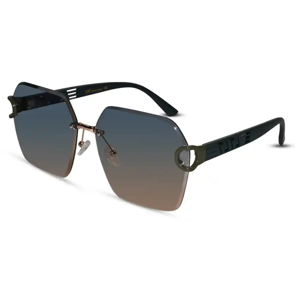 Green Oversize Wayfarer Sunglasses For Women
