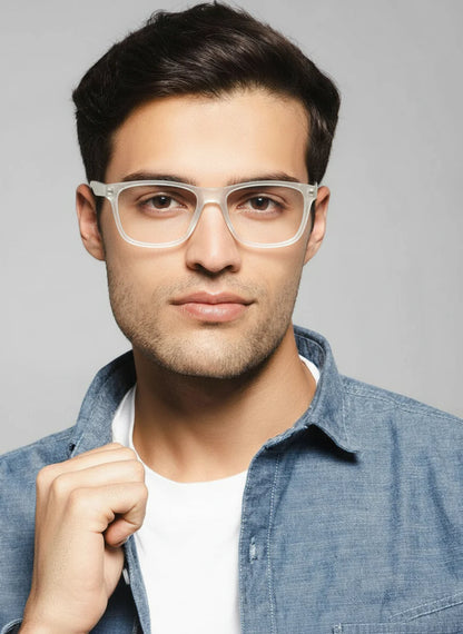 Urban Matte-Ocean Blue Rectangular Eyeglasses & Computer Glasses For Men & Women