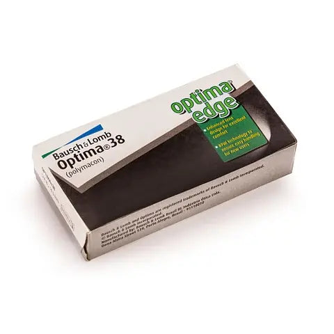 Full view Bausch & Lomb Optima 38 Yearly Wear Contact Lens 1 Lens Per Box with lens material Hema(polymacon)