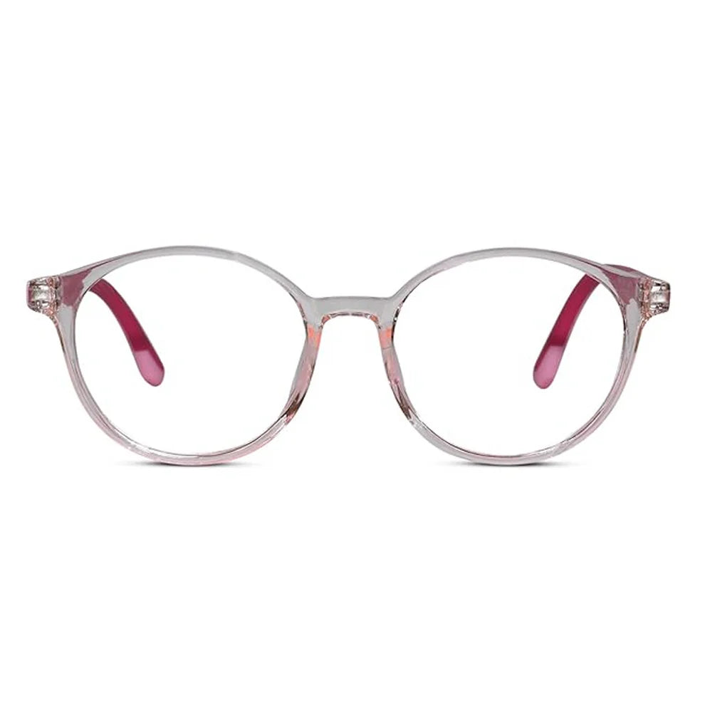 Crystal Transparent Round Eyeglasses For  5-10 Yrs Kids