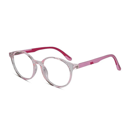 Crystal Transparent Round Eyeglasses For  5-10 Yrs Kids