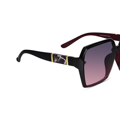 Brown Oversized Square Sunglasses For Women