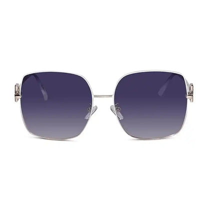 Designer Oversize  Black Square Sunglasses