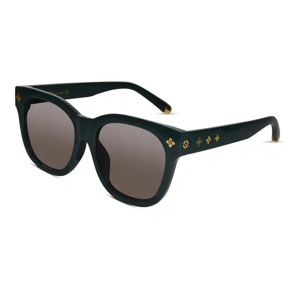 Designer oversize black sunglasses for women UV-protected glamorous big frame ladies