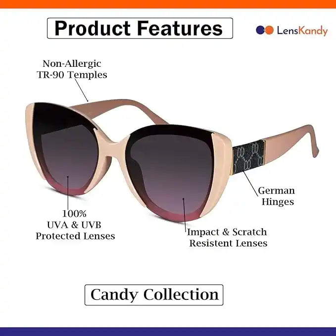 Red Cat eye Sunglasses For Women