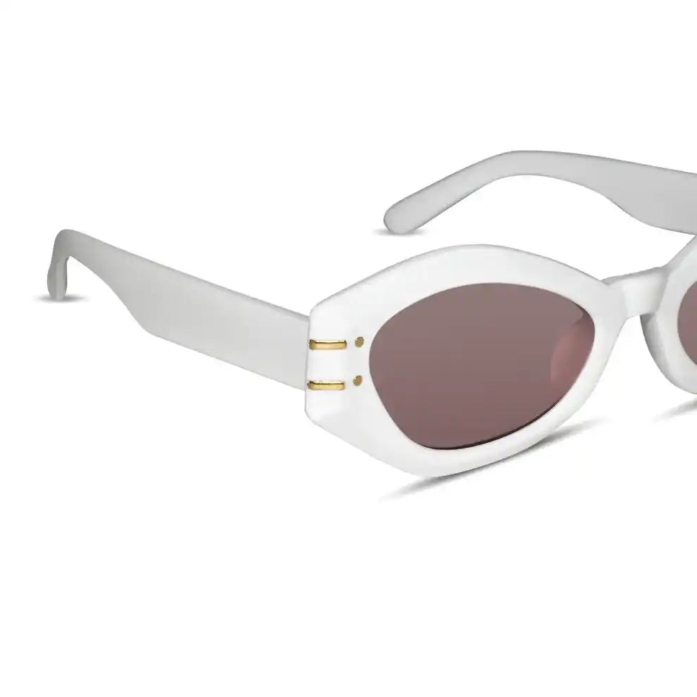 White Bold Cat eye Sunglasses For Women