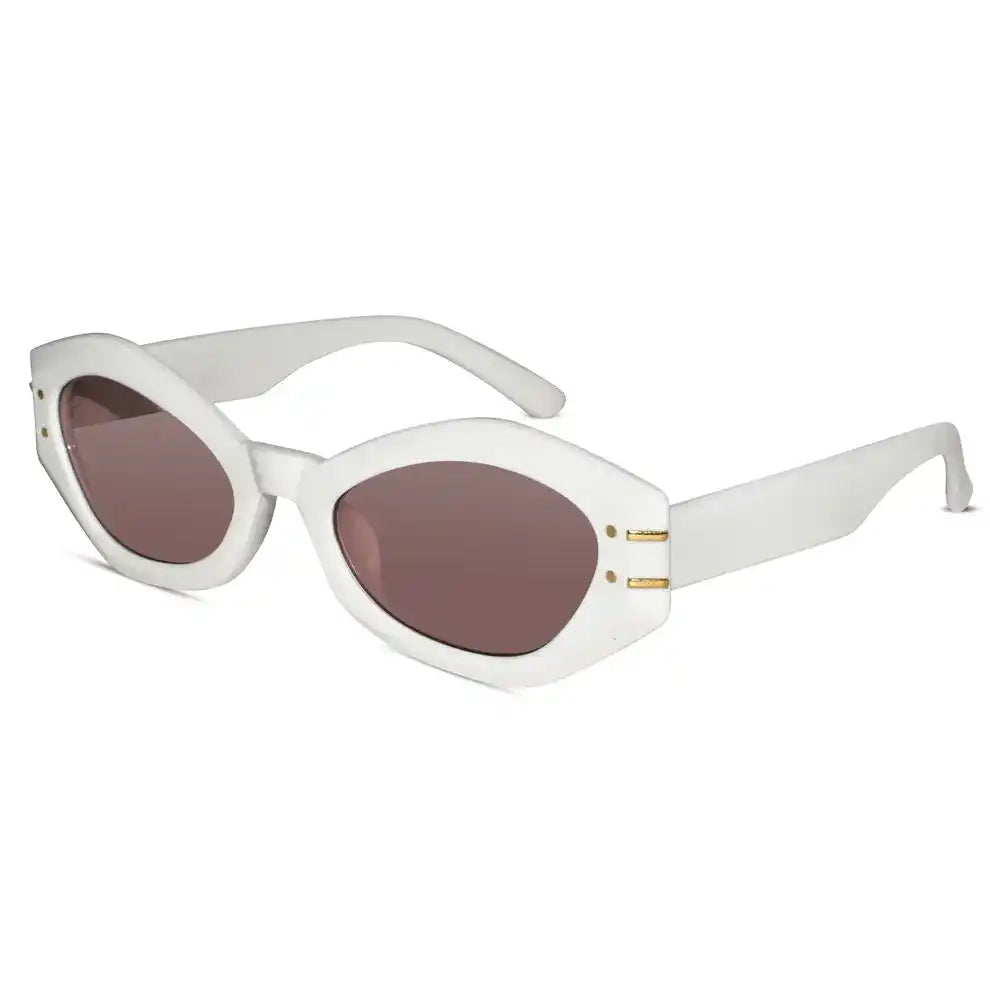 White Bold Cat eye Sunglasses For Women