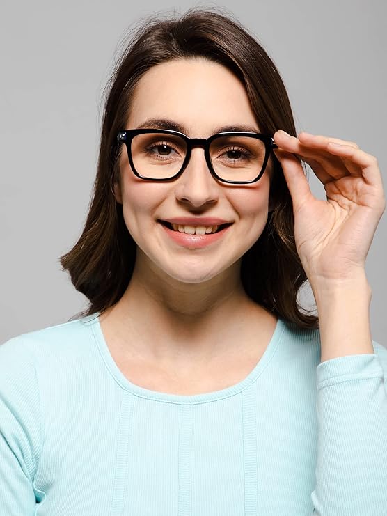 Black Gold Rectangular Eye glasses