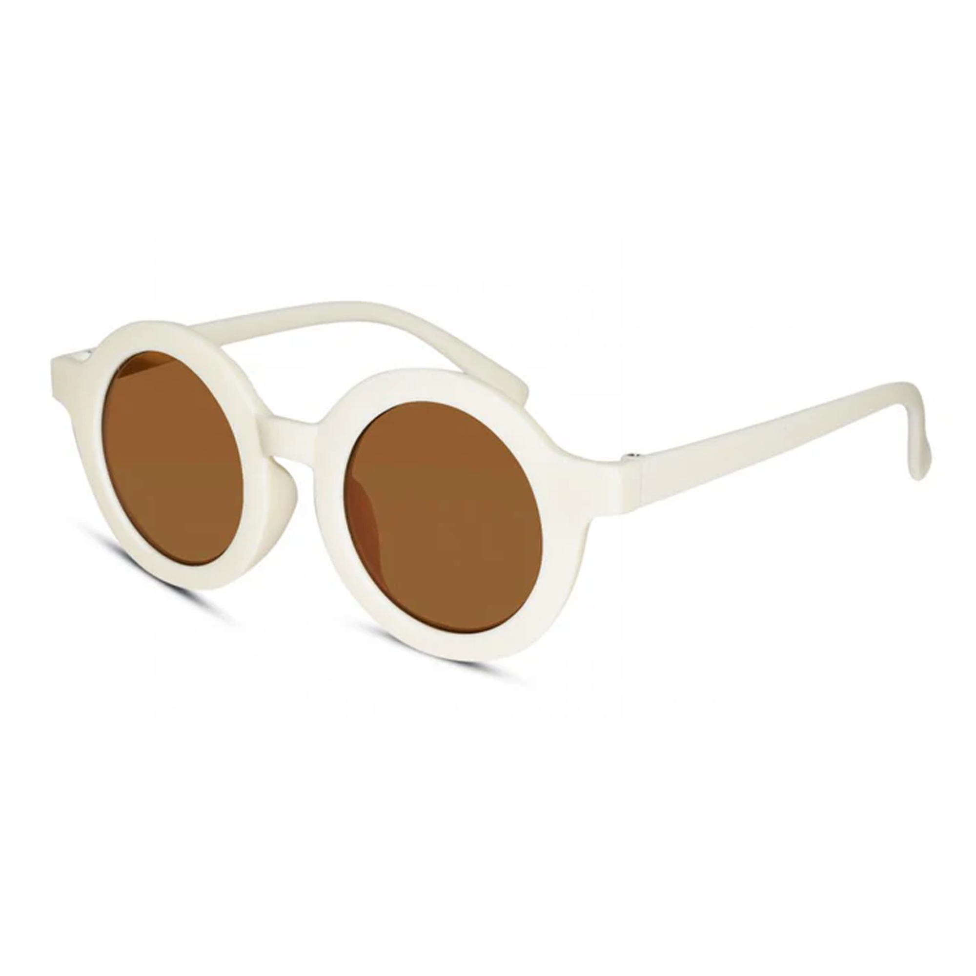 Vintage Matt White Sunglasses For Kids LKSK83108-WHT