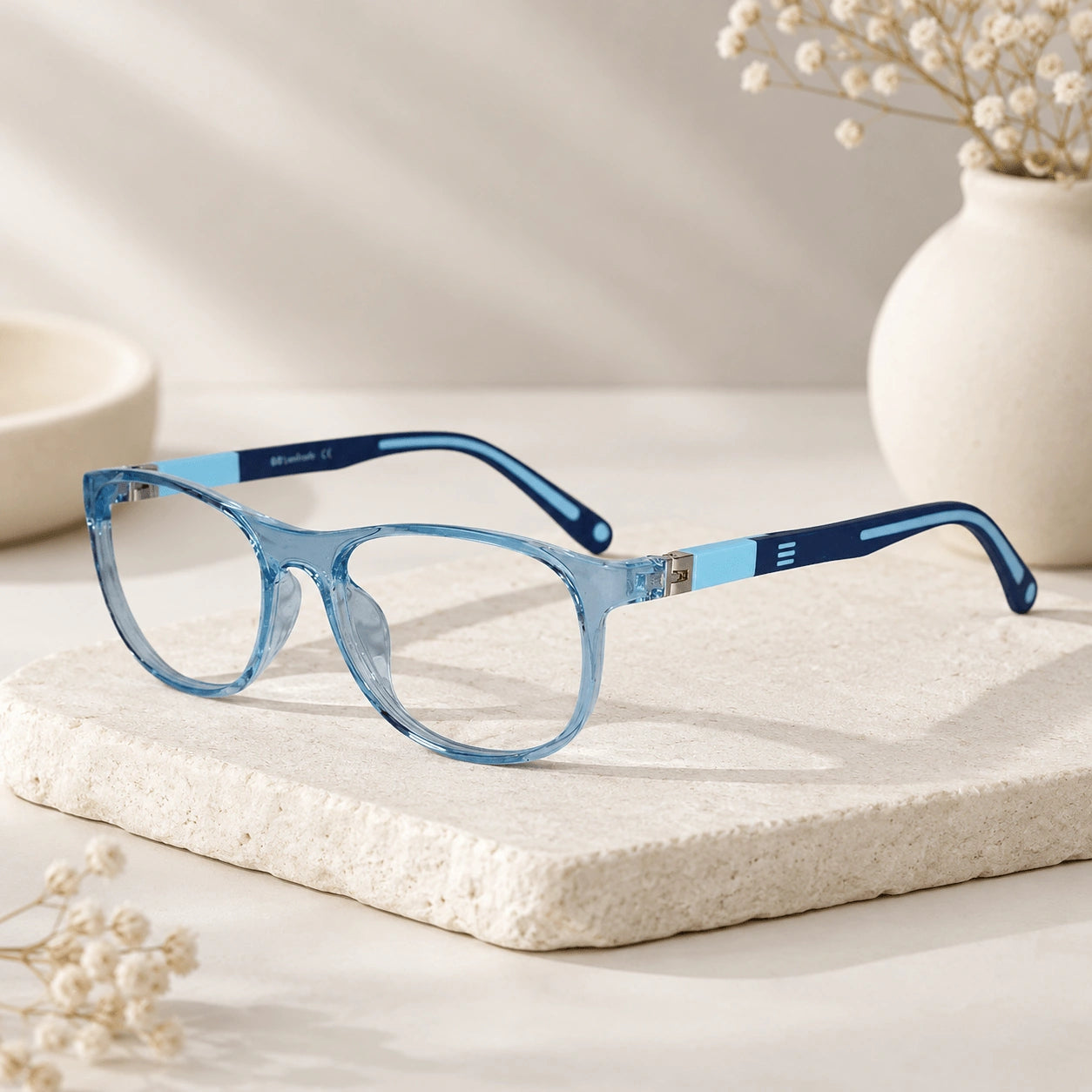 Rectangular Blue Eyeglasses For kids LKEK5030-BLU