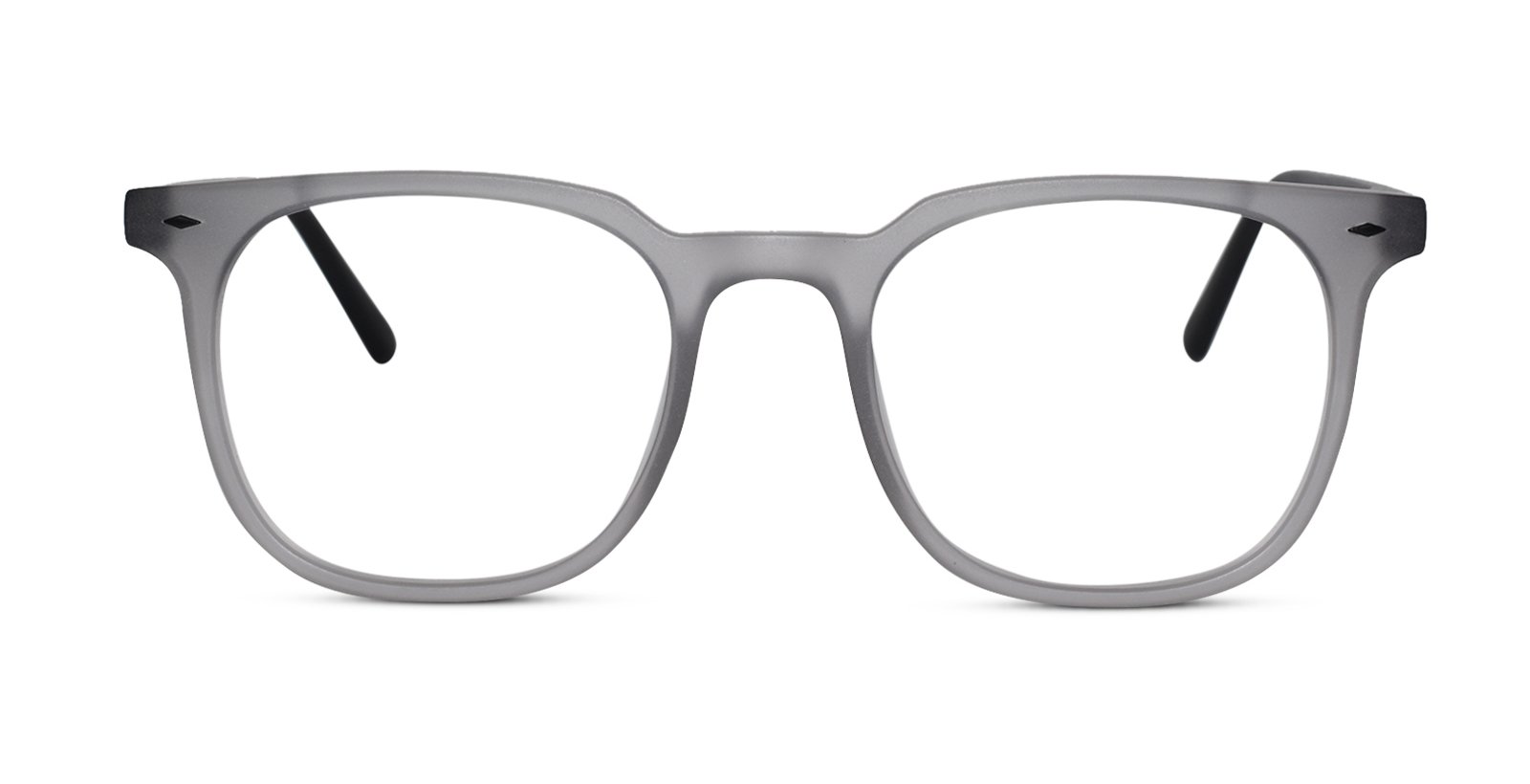 Stylish Matt Grey-Black Wayfarer Eyeglasses