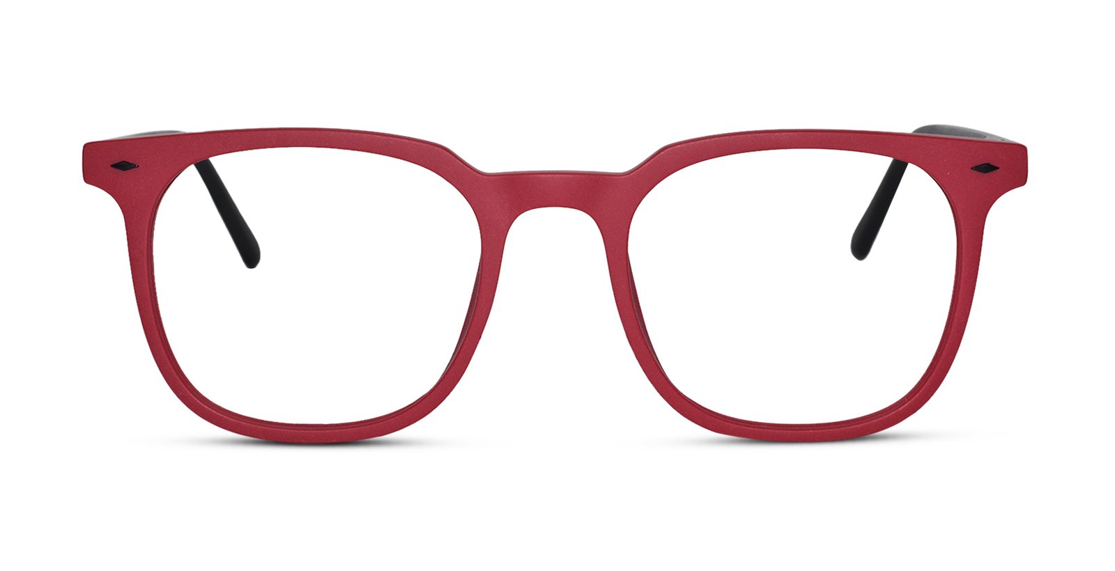 Stylish Matt Red-Black Wayfarer Eyeglasses