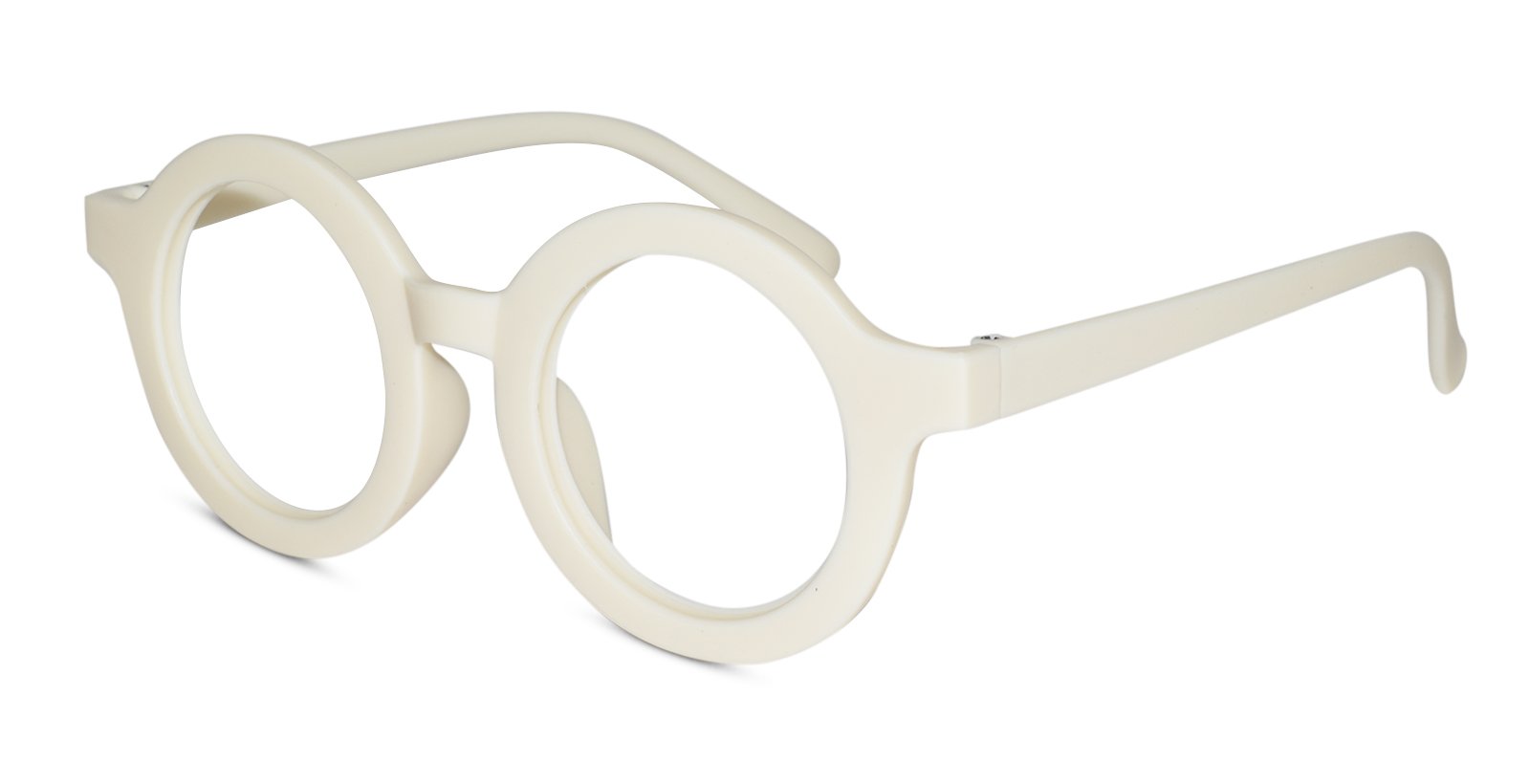 Round shape White Color Eyeglasses for Kids